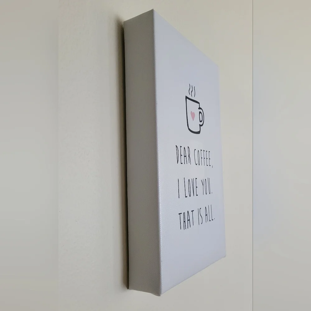 Coffee Canvas Wrapped Sign Wall Hanging